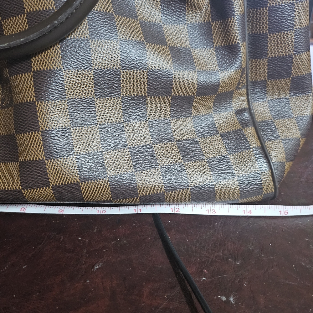Checkered Brown Handbag - Picture 9 of 11